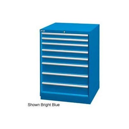 LISTA INTERNATIONAL Lista 28-1/4"W Drawer Cabinet, 8 Drawer, 124 Compart - Bright Blue, Individual Lock XSSC0900-0802BBRG